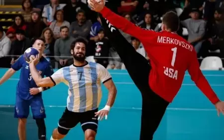 Selección Argentina de handball contra Estados Unidos