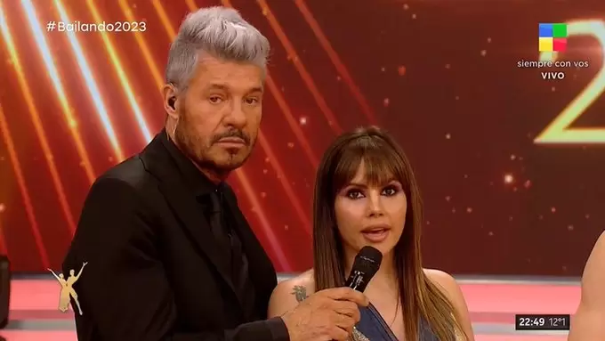 Romina Uhrig y Marcelo Tinelli en el Bailando 2023.