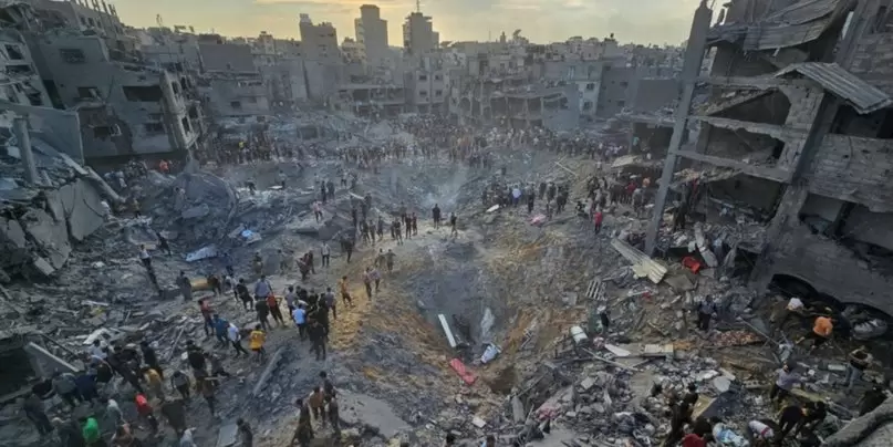 Gaza bombardeada.