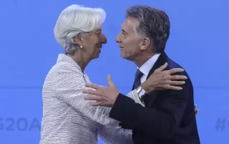 Mauricio Macri con Christine Lagarde