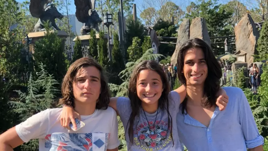 Franco, Valentn y Azul: los hijos de Romina Yan