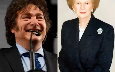 Javier Milei y Margaret Thatcher.