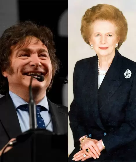 Javier Milei y Margaret Thatcher.