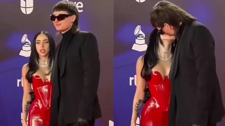 Nicki Nicole, Peso Pluma y el beso en los Latin Grammy 2023