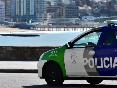 La Polica Bonaerense en Mar del Plata.