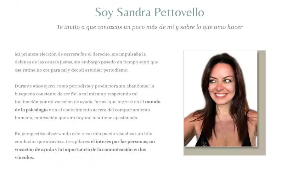 CV de Sandra Pettovello