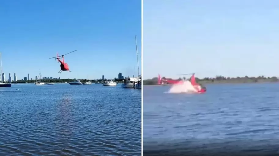 As se estrell y hundi el helicptero de Degliantoni