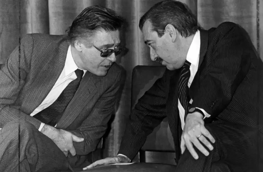 Juan Vital Sourrouille y Raúl Alfonsín.
