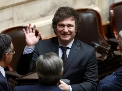 Javier Milei en la Asamblea Legislativa.