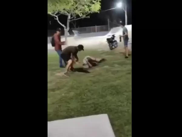 "Muri ese, lo rompieron todo": le partieron un skate en la cabeza cuando estaba tirado en el piso