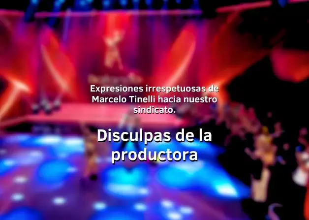 La carátula del comunicado de la Asociación Argentina de Actores contra las expresiones de Marcelo Tinelli.