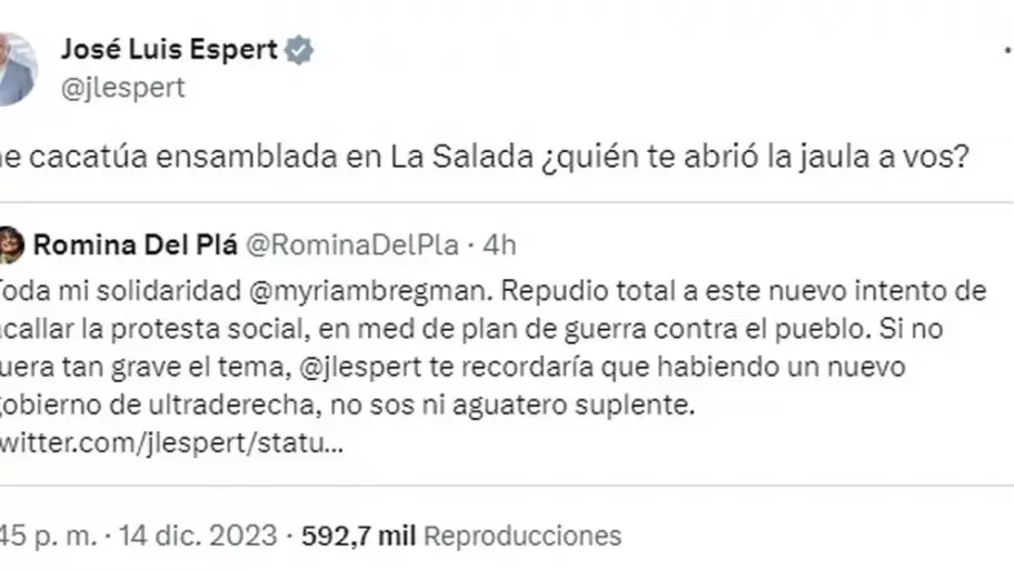 Las repudiables respuestas de Espert