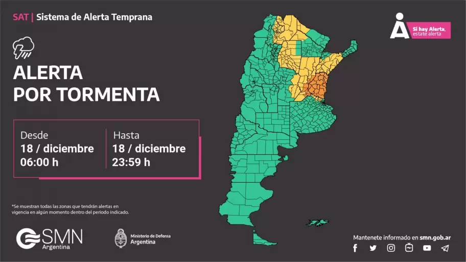 Informe del Servicio Meteorolgico Nacional