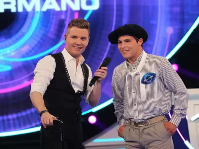 William Lpez ingresando a la casa de Gran Hermano.