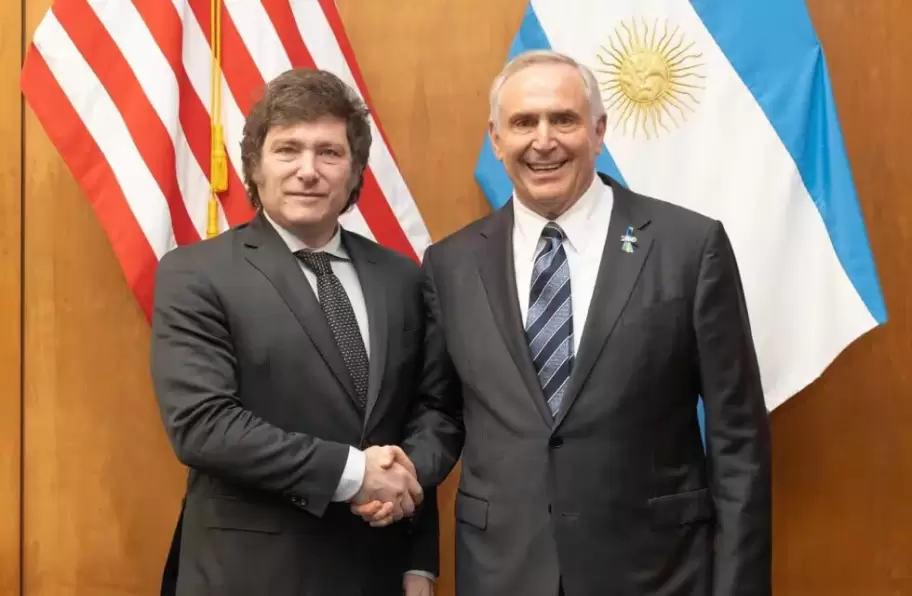 Javier Milei y Marc Stanley, embajador estadounidense en Buenos Aires