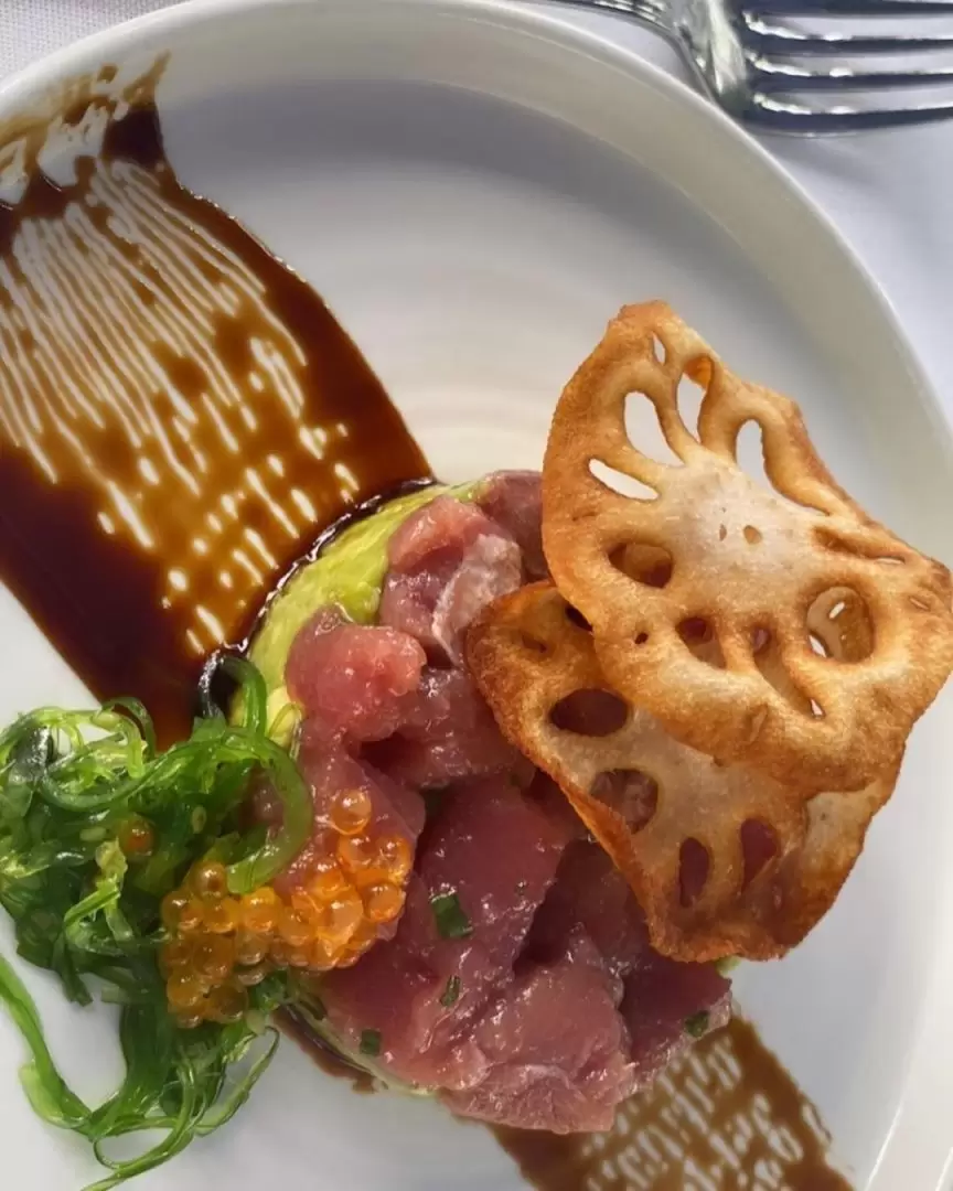 Uno de los exquisitos platos que degust La Joaqui durante sus vacaciones en un hotel del Caribe.