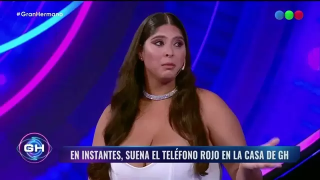 Florencia Cabrera durante el debate de eliminada, tras irse el domingo de la casa ms famosa del pas