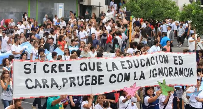 Lucha docente en Argentina