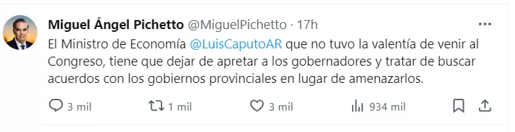 La respuesta de Pichetto