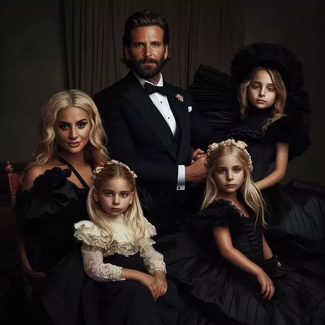 Familia de Bradley Cooper y Lady Gaga creada con Inteligencia artificial.