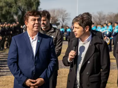 Fernando Espinoza y Axel Kicillof