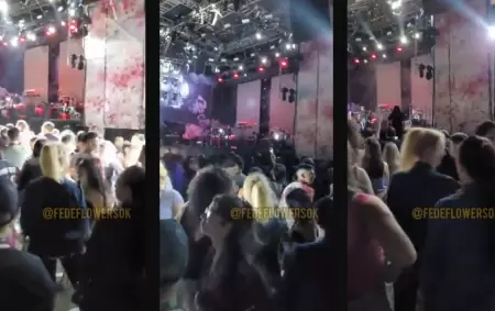 Karina Milei bailando en un show de Ulises Bueno