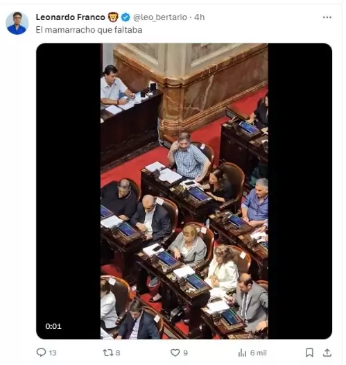 Tweet de Leo Sosa contra Mximo Kirchner.