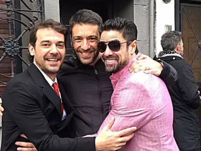 Pedro Alfonso, Gustavo Conti y Luciano Castro juntos.