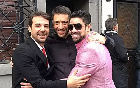 Pedro Alfonso, Gustavo Conti y Luciano Castro juntos.