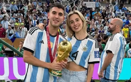 Ysica Fras y Exequiel Palacios en Qatar.