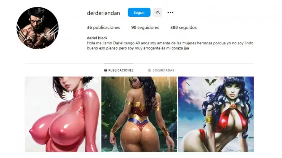 Las redes sociales del sospechoso