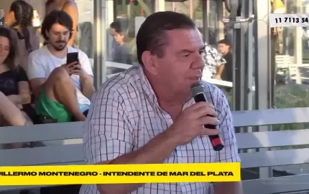 Guillermo Montenegro, intendente de General Pueyrredn, en la participacin "chivo" pago que hizo en el streaming de Blender.