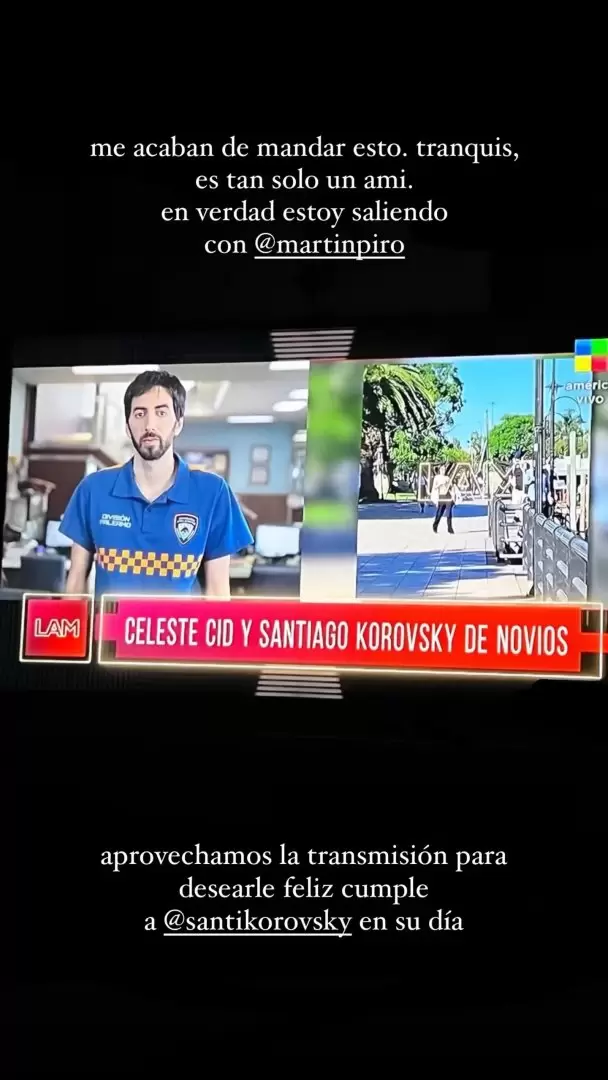 La historia de Celeste Cid en donde neg su amoro con Santiago Korovsky.