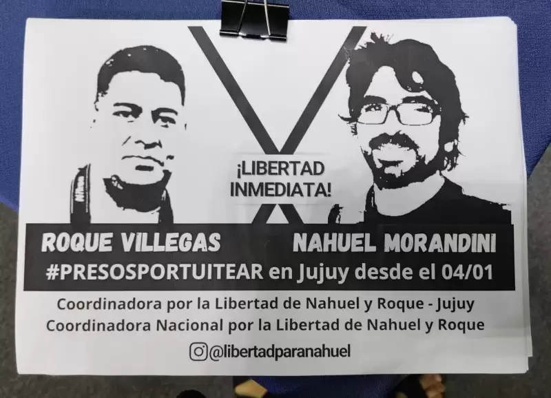Las familias y amigos de Roque Villegas y Nahuel Morandini iniciaron una campaa para que recuperen su libertad