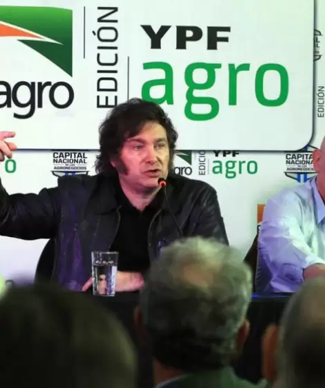 Javier Milei y Jos Luis Espert en Expoagro.