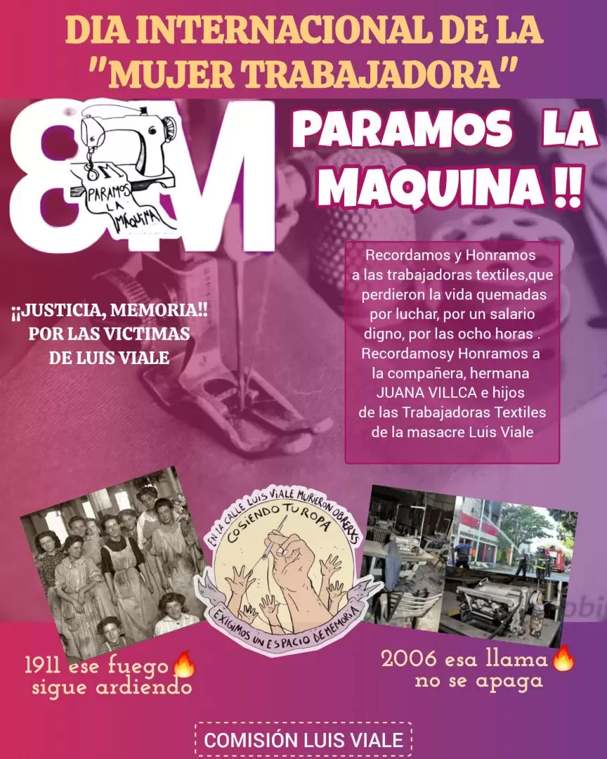 Comisin por la Memoria y Justicia de los obreros textiles de Luis Viale