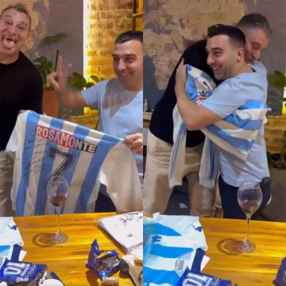 De amigos a enemigos: "El Turco" Garca y un abrazo con el hombre que golpe en el video viral.