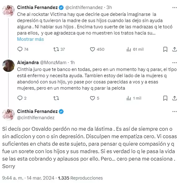 Los tutis de Cinthia Fernndez contra Daniel Osvaldo, tras la confesin de sus adicciones.
