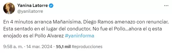 Yanina Latorre ampli la informacin sobre la lucha de egos entre Diego Ramos y "El Pollo" lvarez.