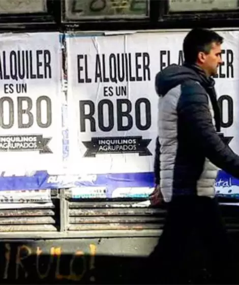 "El alquiler es un robo", una campaa publicitaria en la va pblica impulsada por Inquilinos Asociados