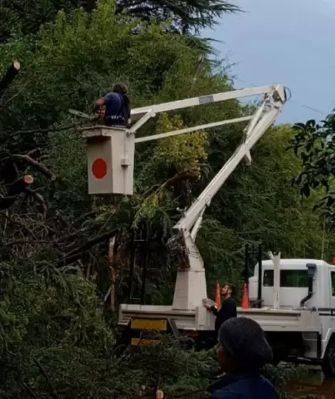 Operativos en La Matanza por el temporal.