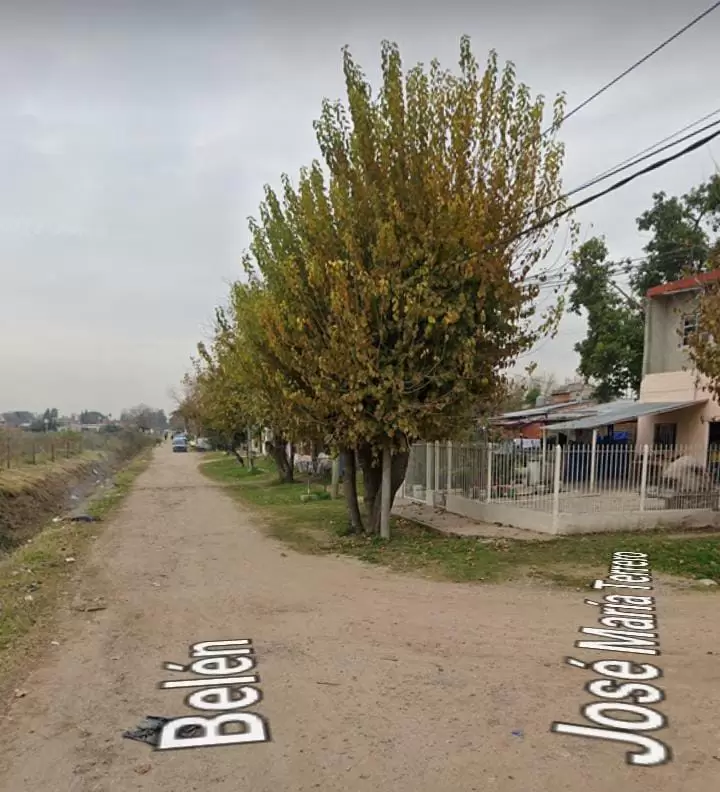 Calles Terrero y Beln del barrio Rivadavia, donde se produjo el intento de femicidio.