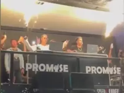 "Fue un accidente": dos Djs prendieron bengalas en un boliche e incendiaron parte del techo