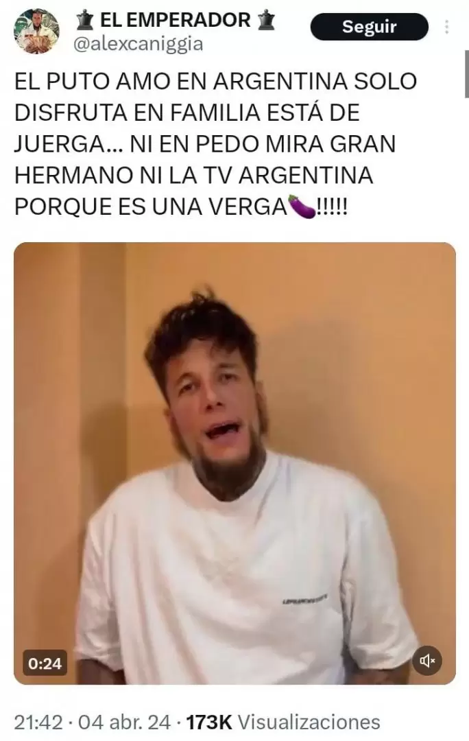 Alex Caniggia desminti el apoyo a Furia y la donacin de dinero.