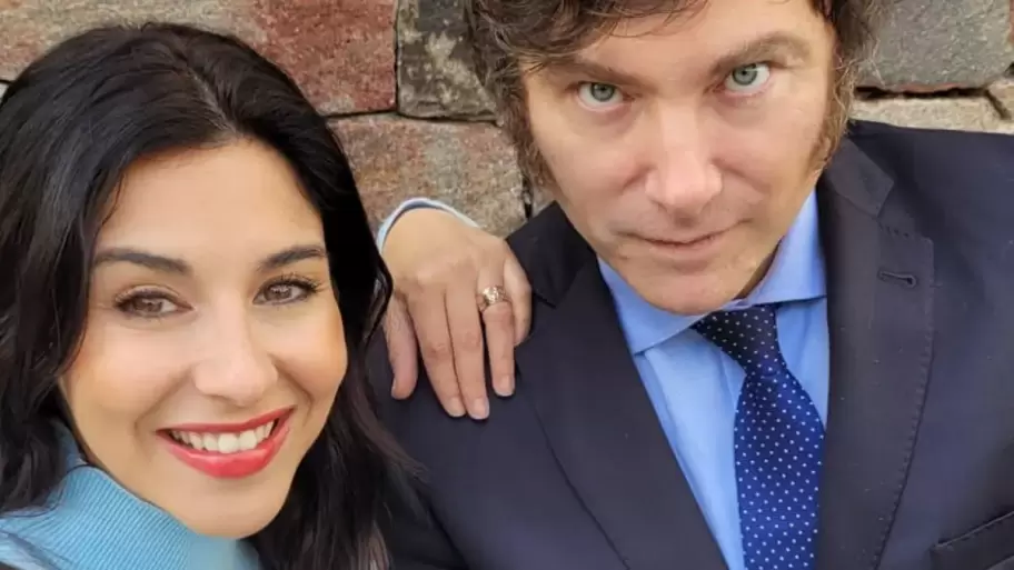 Marcela Pagano y Javier Milei