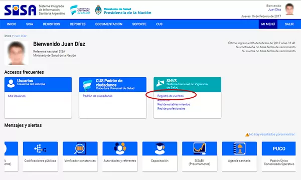 Sistema Integrado de Informacin Sanitaria Argentino (SISA)