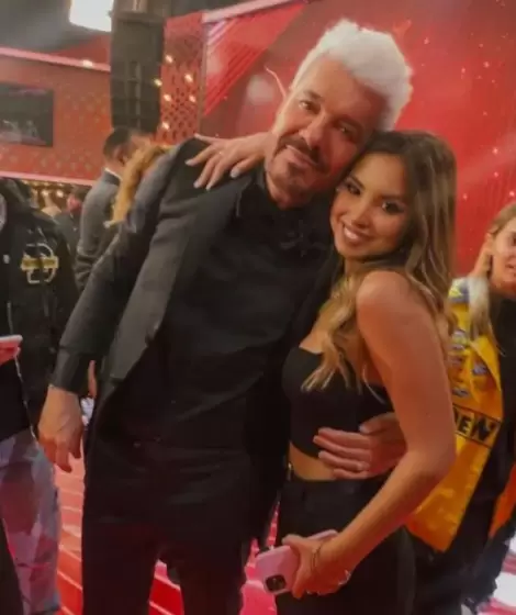 Marcelo Tinelli y Cande Lecce, durante una emisin del Bailando 2023.