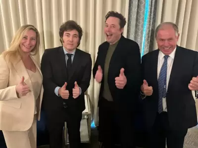 Karina y Javier Milei, Elon Musk y Gerardo Werthein