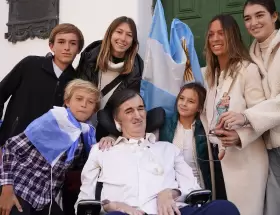 Esteban Bullrich y su familia.