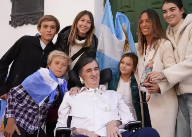 Esteban Bullrich y su familia.